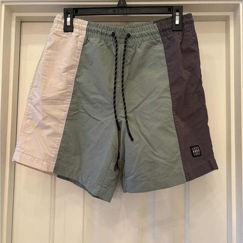 Aeropostale Men's Tri-Tone Athletic Shorts